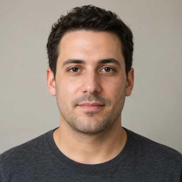 AI-generated adult portrait used in an illustrative PSL report